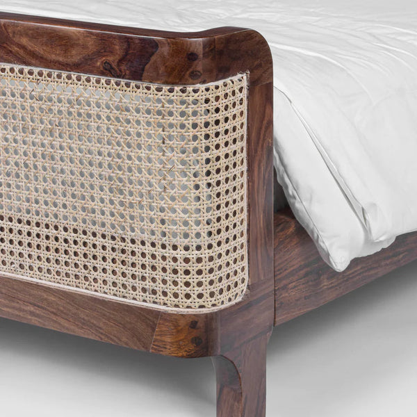 Amarillo Rattan Solid Wood Bed - All Sizes