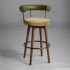 Andro Leather And Velvet Barstool, additional view