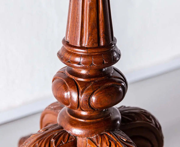Traditional Luxurious Teakwood Round Side Table