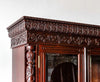 Traditional & Classic Carved Teakwood Glass Front Cabinet