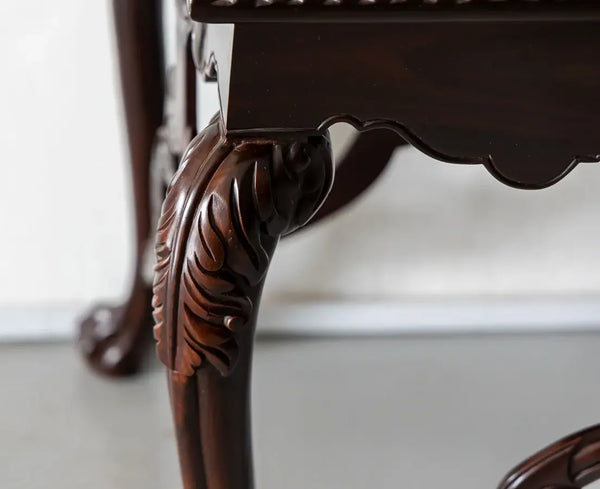 Classic Rosewood Centre Table With Carved Floral Design