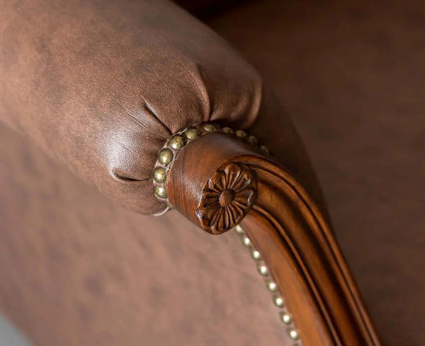 Traditional Luxurious Teakwood Single Seater Sofa