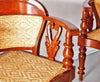 Traditional Luxurious Teakwood Corner Chair with Cane