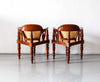 Traditional Luxurious Teakwood Corner Chair with Cane