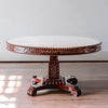 Classic Sheesham Solid Wood Table with Carved Floral Design