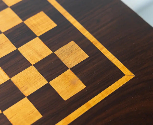 Traditional Classic Rosewood Chess Side Table