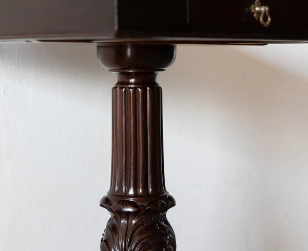 Traditional Classic Rosewood Chess Side Table
