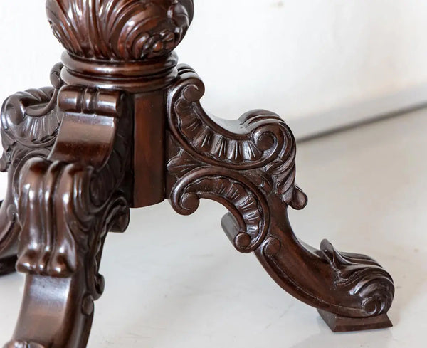Traditional Classic Rosewood Chess Side Table