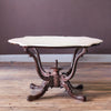 Classic Rosewood Oval Centre Table With Marble Top