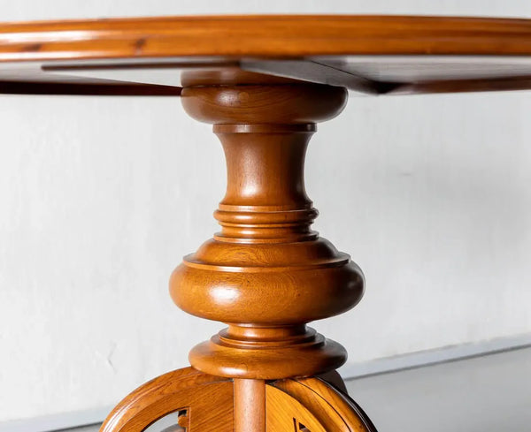 Luxury Rattan Teakwood Round Dining Set With Chairs - 4 Seater, 6 Seater - All Sizes