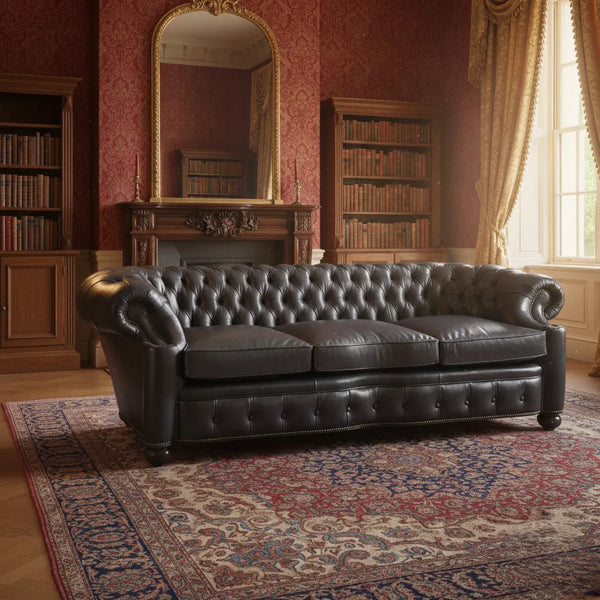 Antonio Classic 3- Seater Leather Sofa