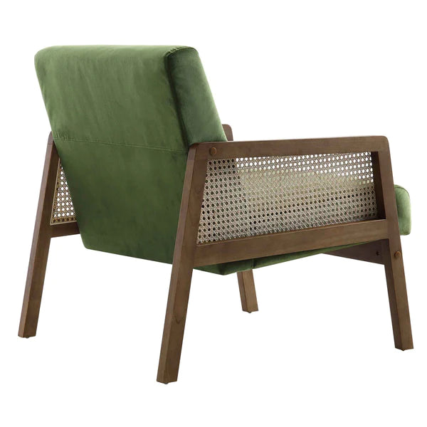 Ashgrove Solid Wood Rattan Arm Chair