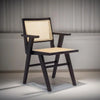 Aspley Rattan Cane Solid Wood Armchair