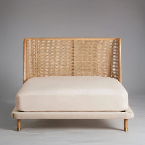 Aster Curved Headboard Rattan Bed- All Sizes