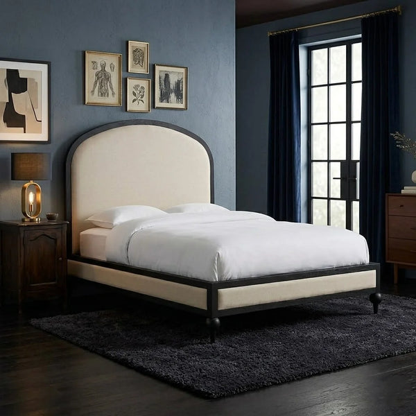 Athens Ash Wood Carved Bed – All Sizes