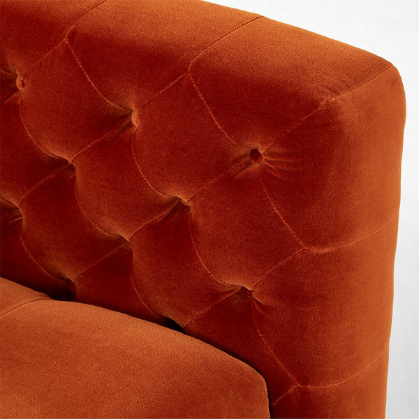 Atlantis Solid Wood & Velvet Single Seater Accent Chairs