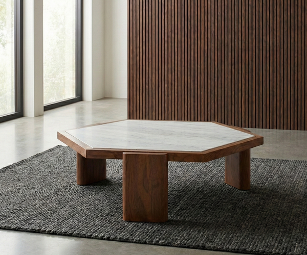 Aura Premium Natural Wood Coffee Table