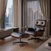 Austin Leatherette Lounge Chair With Foot Rest