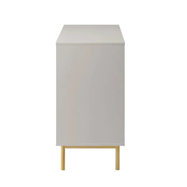 Modern Solid Wood Chest of 6 Drawer - Taupe Finish