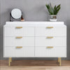 Modern Solid Wood Chest of 6 Drawer - White Finish