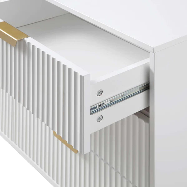 Modern Solid Wood Chest of 6 Drawer - White Finish