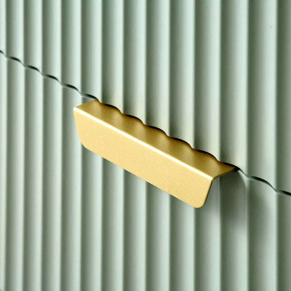 Modern Solid Wood Chest of 5 Drawer - Green Finish