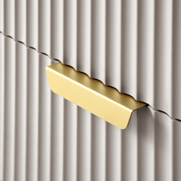 Modern Solid Wood Chest of 5 Drawer - Taupe Finish