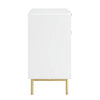 Modern Solid Wood 2- Door Cabinet With Drawers - White Finish