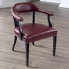 Balmoral Solid Wood & Leather armchair with armrests