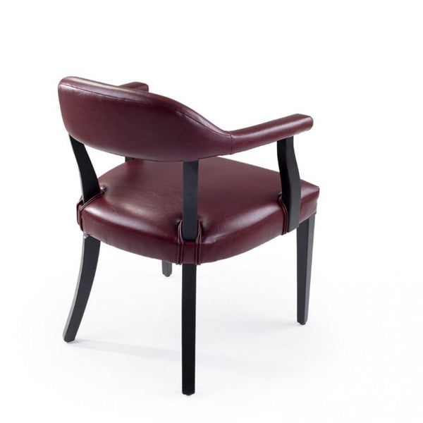 Balmoral Solid Wood & Leather armchair with armrests