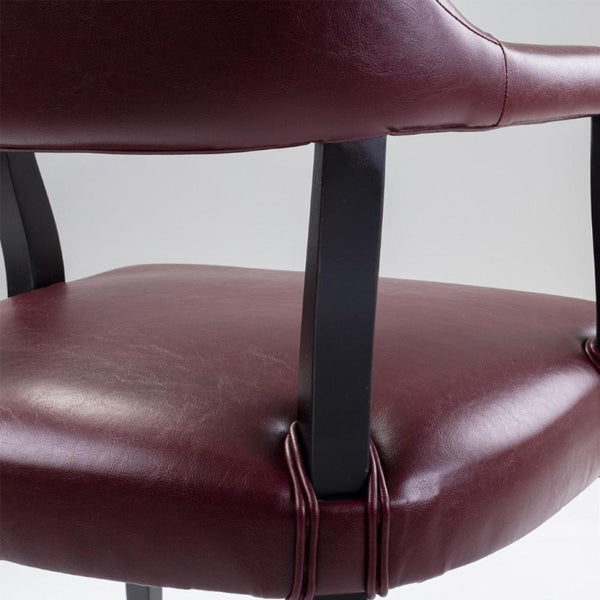 Balmoral Solid Wood & Leather armchair with armrests
