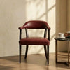 Balmoral Solid Wood & Leather armchair with armrests