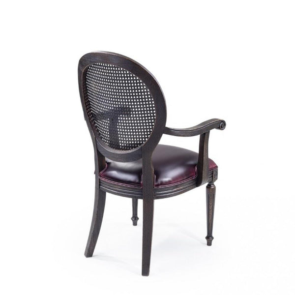 Bardon Classic Solid Wood Rattan Arm Chair