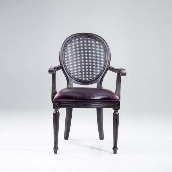 Bardon Classic Solid Wood Rattan Arm Chair