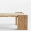 Barnaul Solid Wood & Travertine Coffee Table