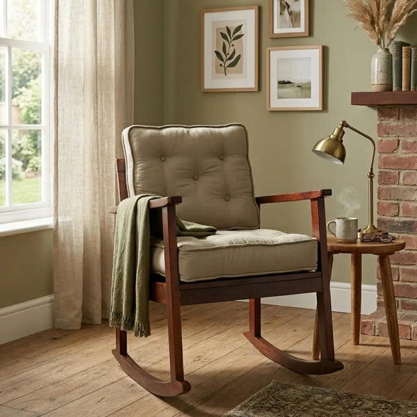 Barrydale Solid Wood Rocking Chair in Honey Oak Finish