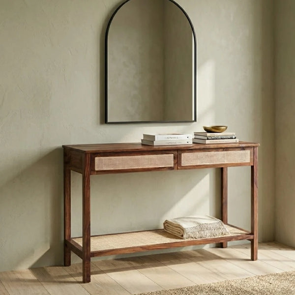 Basingstoke Solid Wood Console Table with Drawers