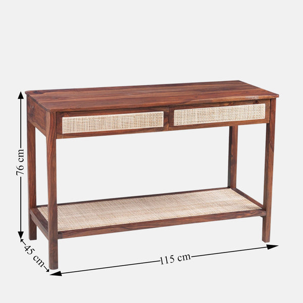 Basingstoke Solid Wood Console Table with Drawers