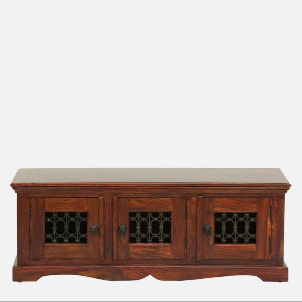 Bassonia Sheesham Wood Bench In Honey Oak Finish