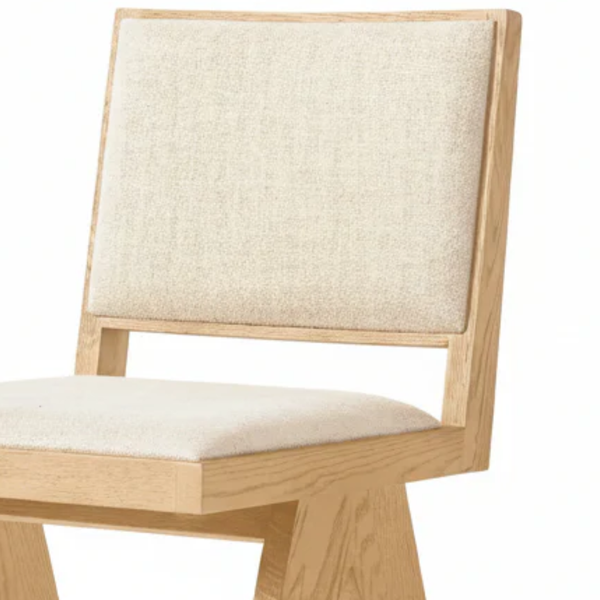Bega Solid Wood Fabric Dining Chair