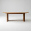 Belfast Solid Wood Oval Dining Table- Brown Finish