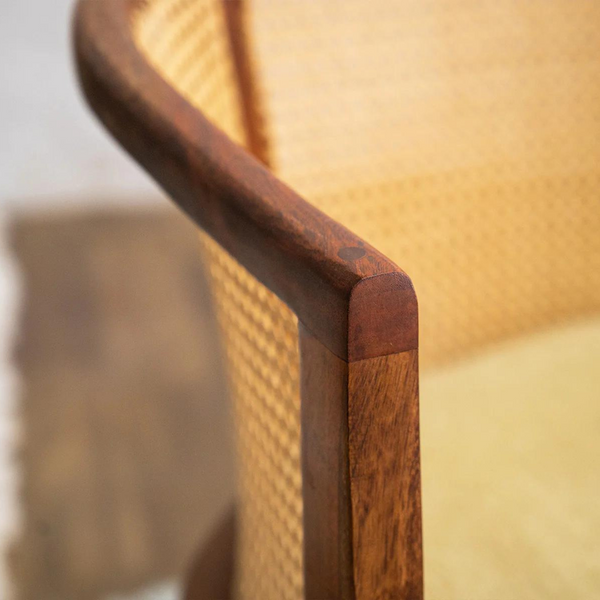 Benalla Rattan Acacia Wood Arm Chair
