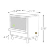 Dimensions of a rectangular object with labeled dimensions on a white background