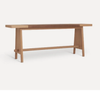 Bermejo Oak Wood & Leather Console Table