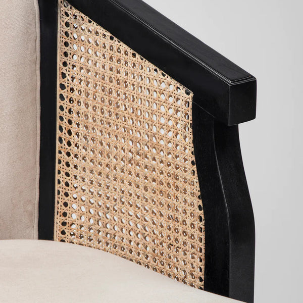 Bhisho Rattan Sheesham Wood Accent Chair