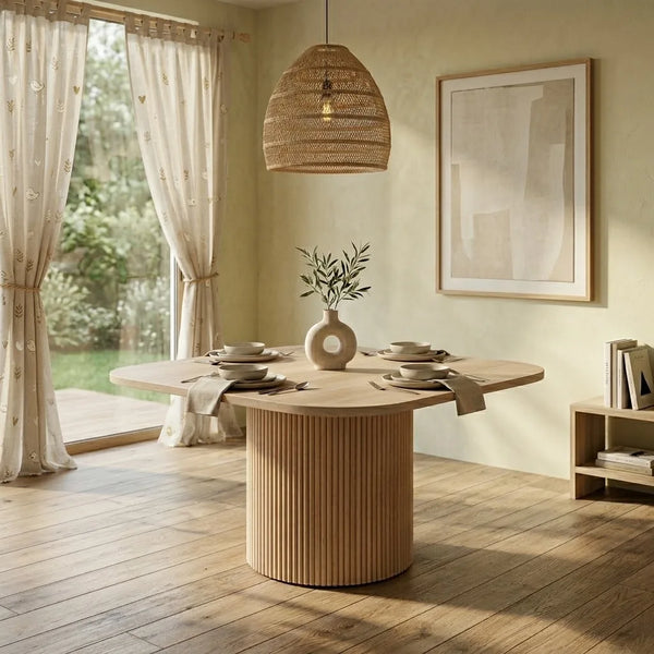 Bilbao Oak Wood Square Dining Table