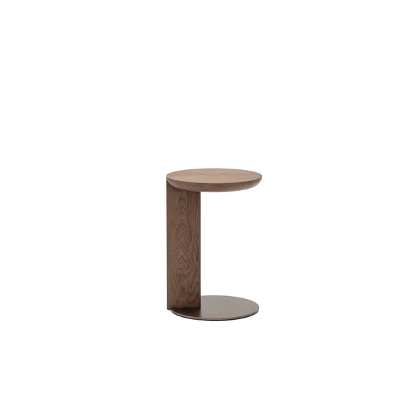 Biloela Oak Wood Round End Table