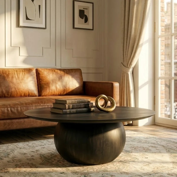 Birdsville Acacia Wood Round Coffee Table