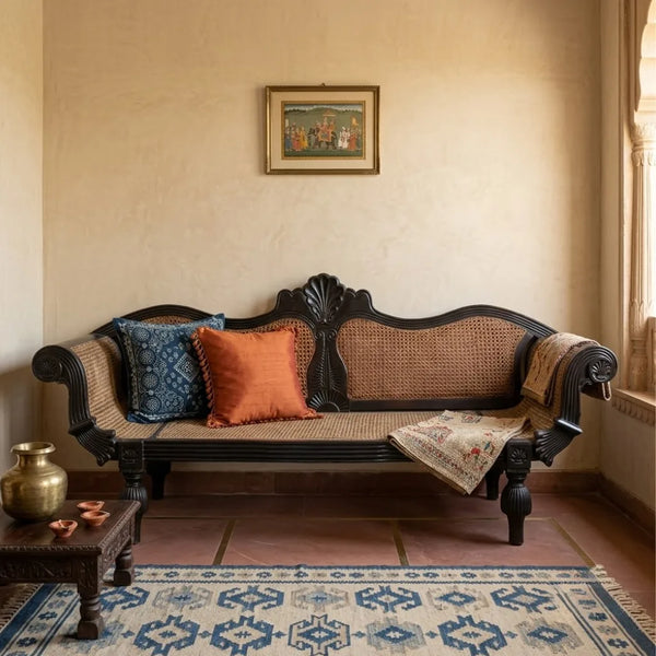 Blackpool Solid Wood Rattan Daybed