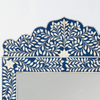 Bone Inlay Blue Floral Large Wall Mirror